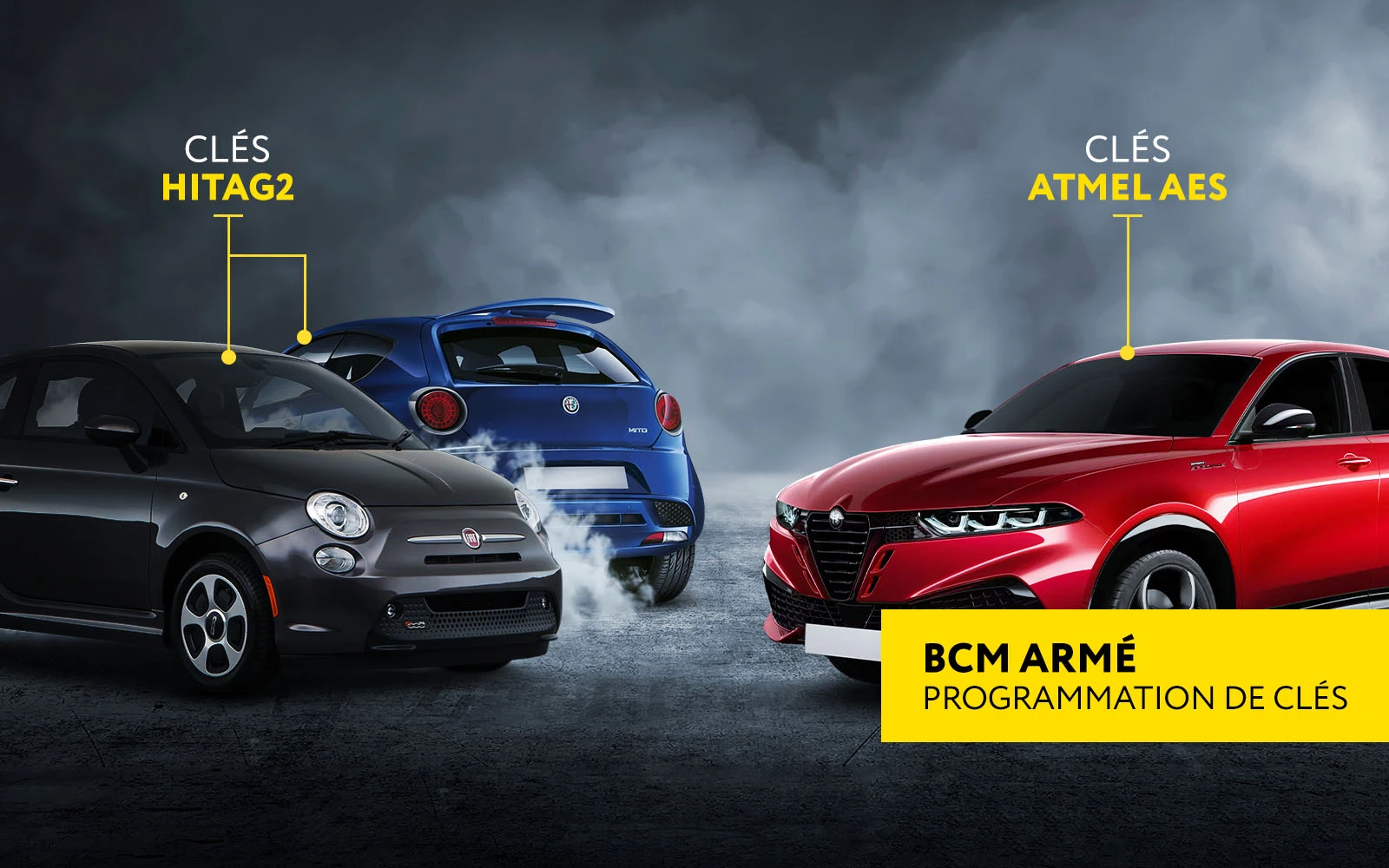 Nouveauté pour les véhicules FCA : Programmation de clés Hitag2 et Atmel pour voitures avec le BCM armé