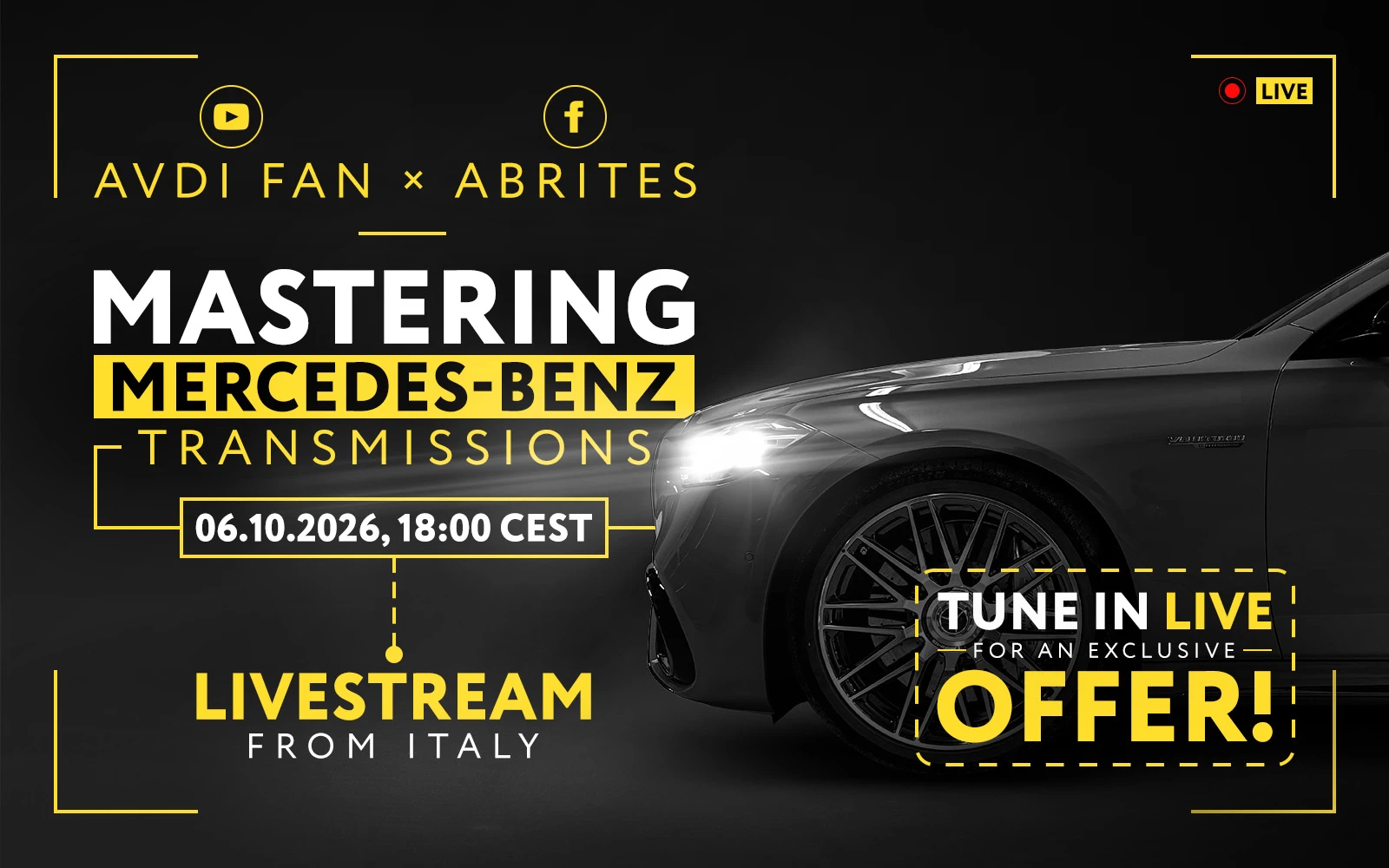 Transmissions Mercedes Benz Unlocked AVDI FAN Abrites LIVE