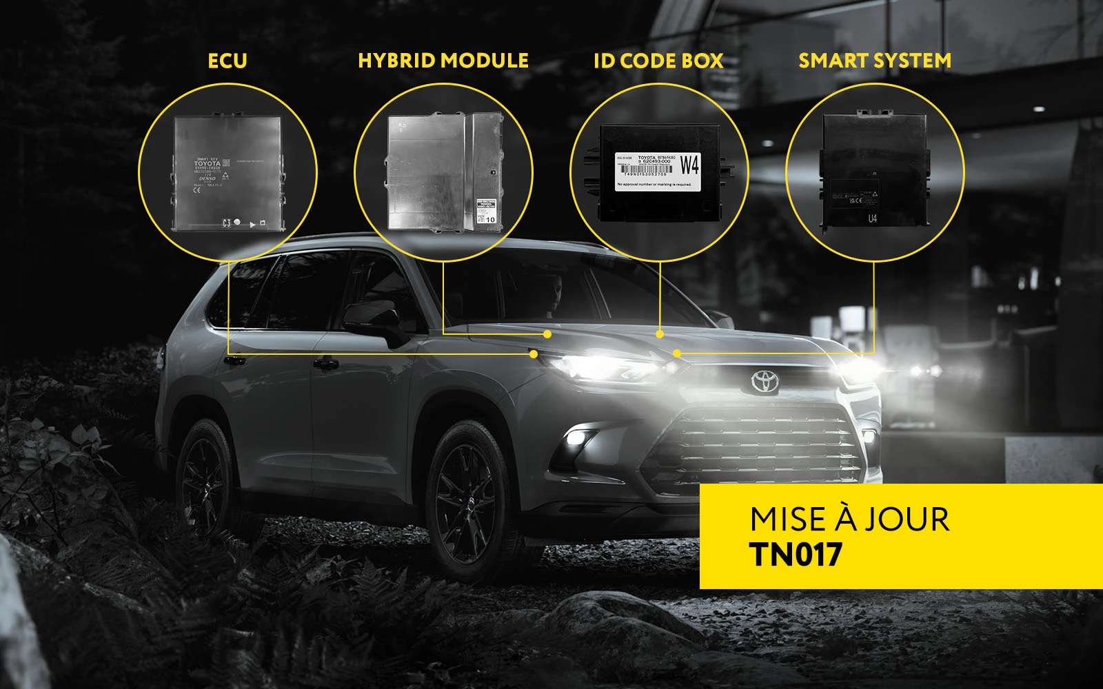 Remplacez l’ID Code Box, le Smart System, l’ECU et le module hybride avec une seule licence